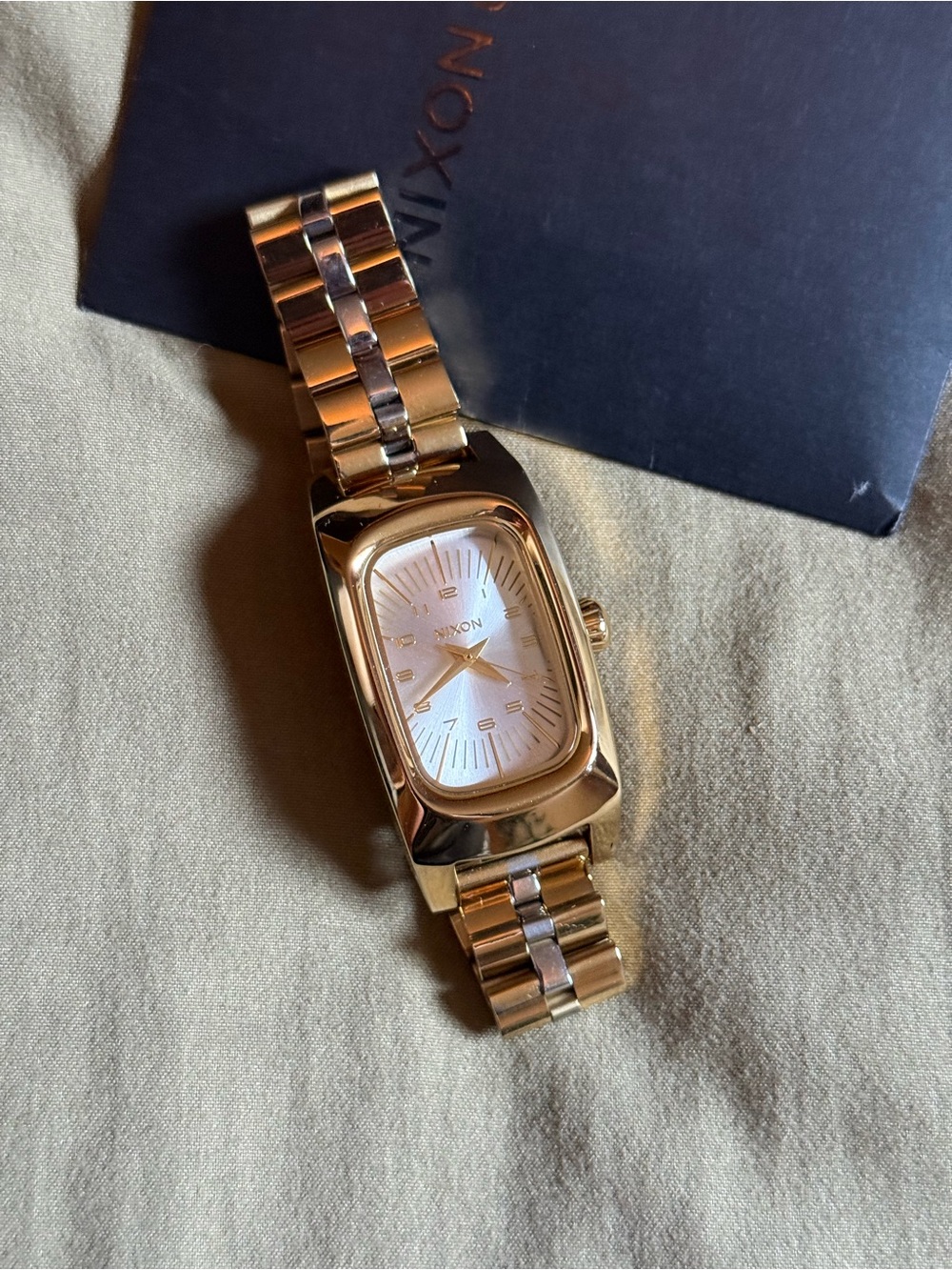 Nixon Gold and silver Rectangular Women's Watch